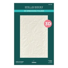 Spellbinders 3D Embossing Folder By Yana Smakula De-Light-Ful Holly Foliage