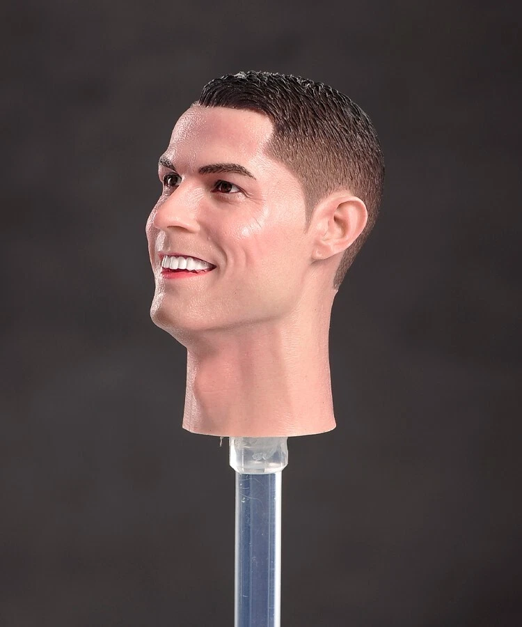 Boneco de ação muscular Smile Football Player cabeça esculpida escala 1/6 modelo faça você mesmo 12"" - Imagem 4 de 4