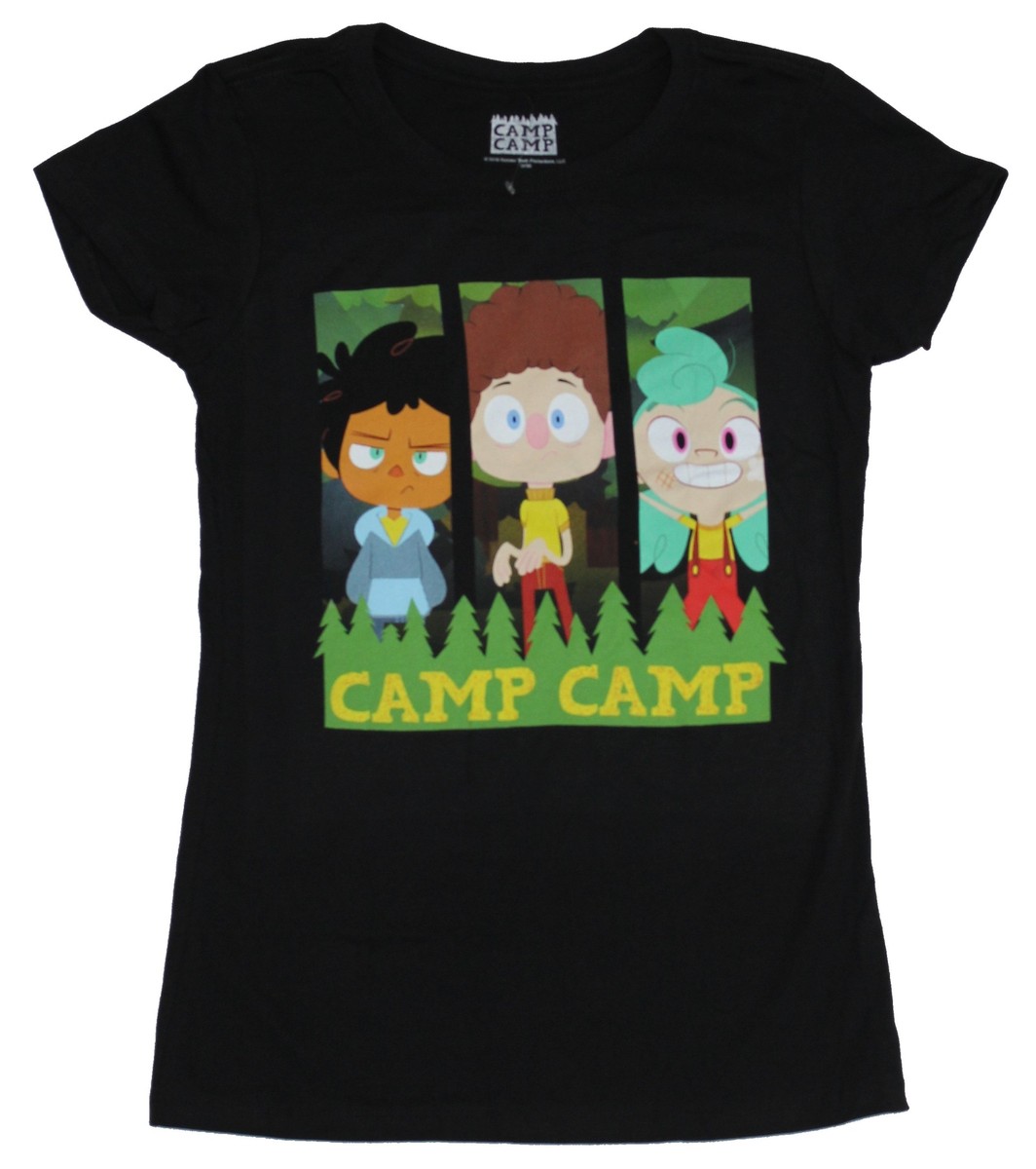 Camp Camp Girls Juniors T-Shirt- Colorful Character Strips | eBay