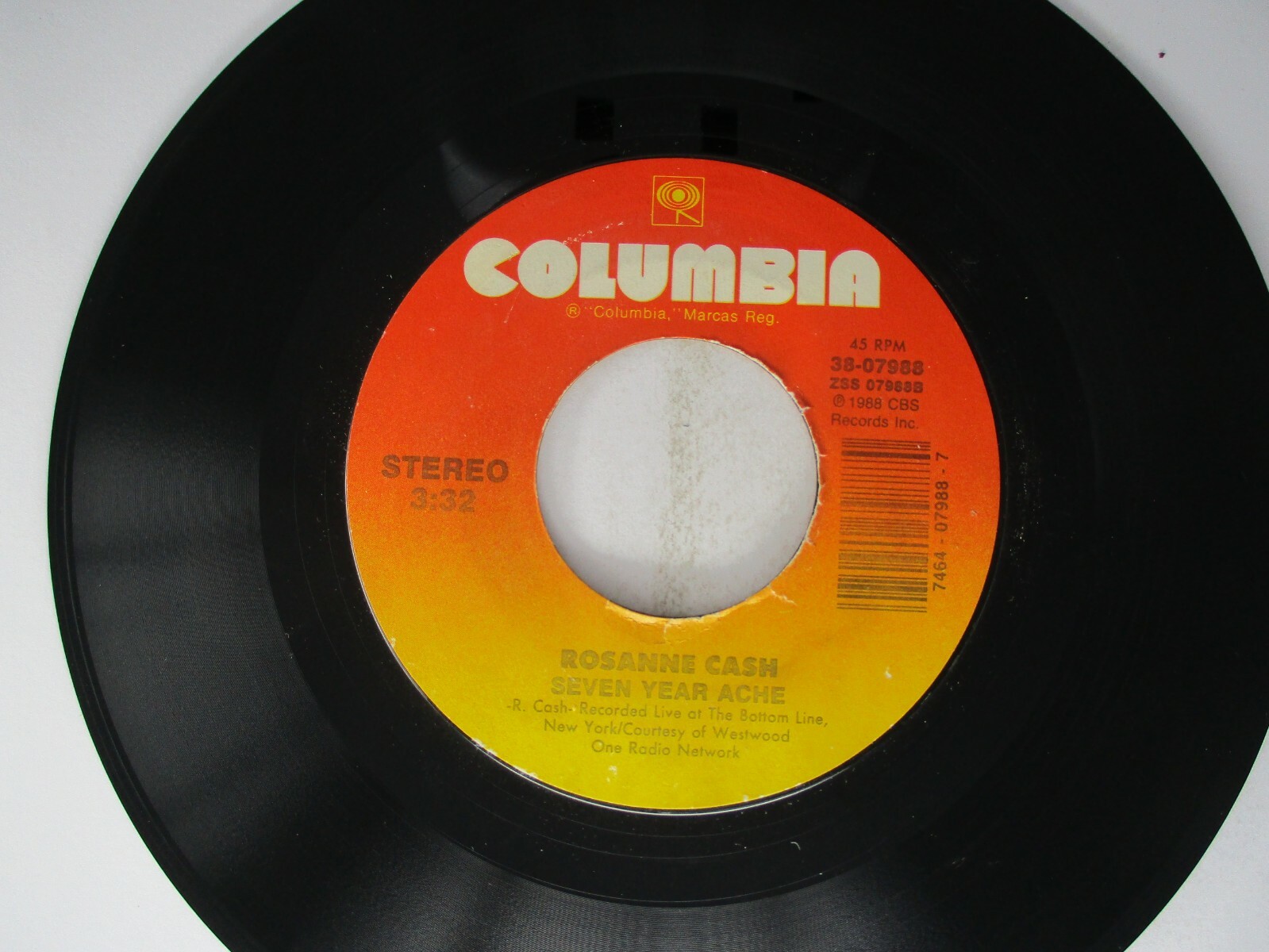 Rosanne Cash ‎Runaway Train / Seven Year Ache 45 Columbia 1988 eBay