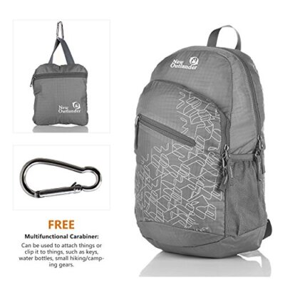 Outlander Packable Handy Lightweight Travel Hiking Backpack Daypack Grey