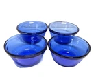 *Vintage Anchor Hocking Ramekins/Custard Cobalt Blue Glass 6oz Set of 4