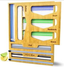 Deepdive Ziplock Bag Organizer - Plastic Wrap & Foil Dispenser