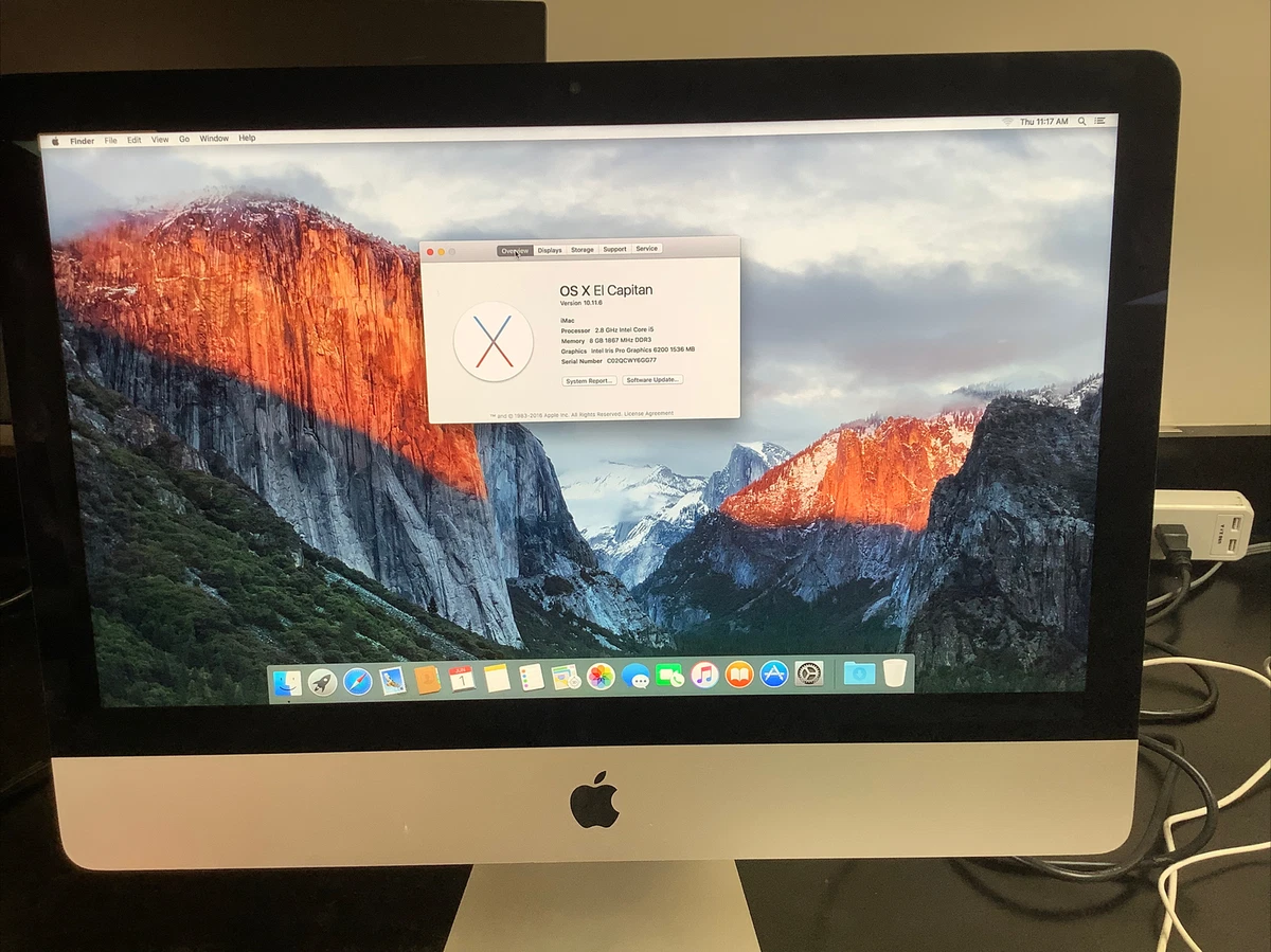 Apple iMac A1418 21.5 Inch 1TB SATA 2.8GHz I5 8GB El Capitan | eBay