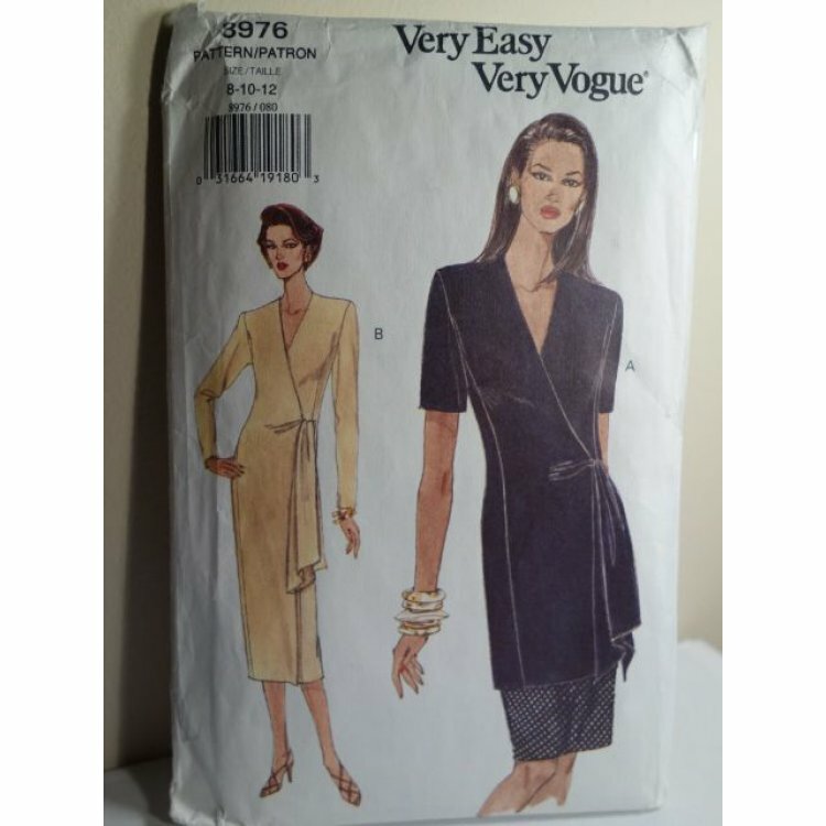 Vogue Sewing Pattern 8976 Misses Dress Top and Skirt UNCUT 1994 Vintage  Size8-12 - Main Image