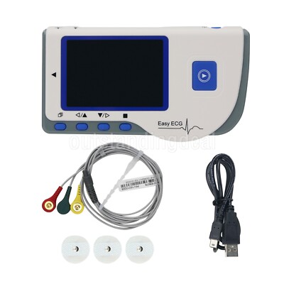 PC-80B ECG Monitor Wireless Cardiograph Dual Mode Measurement + 3PCS Electrodes