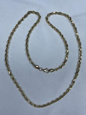 14k Rci Stamp On Jewelry 14k Yellow Gold Solid Diamond Cut Rope