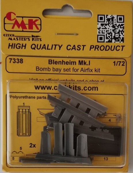 MW22 Cmk 7338 Blenheim Mk.I – 1/72 Bomb Bay Set / For Airfix Kit 1/72 ZubehÖR-image