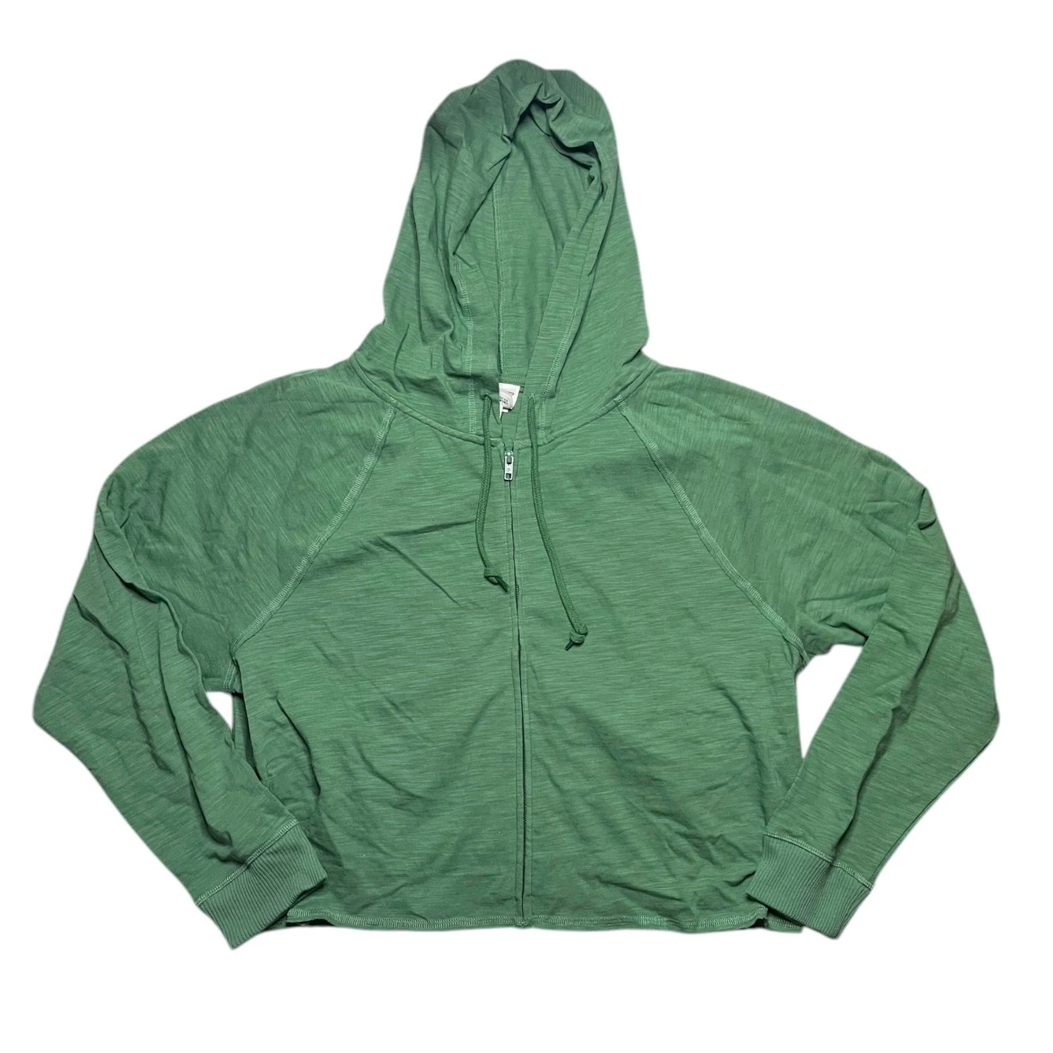 Victoria's Secret PINK Summer Lounge Cotton Zip-Up Hoodie Forest Pine Size Large