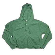 Victoria's Secret PINK Summer Lounge Cotton Zip-Up Hoodie Forest Pine Size Large