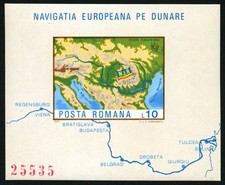 Romania 1977, Bl. Danube Commission, magnificent, Michel 30.-
