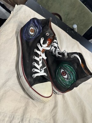 Converse High Top mens shoes size 10 With Hand Painted Design