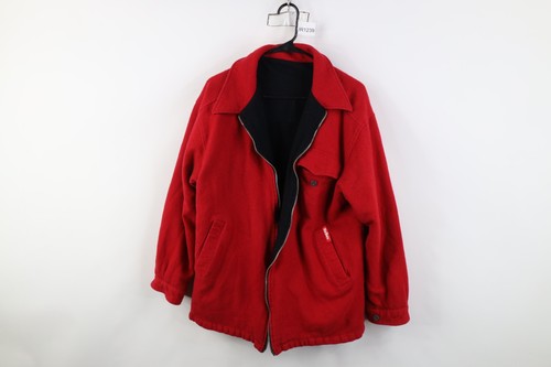 AS IS Vintage 90s Marlboro Mens Medium Spell Out Reversible Wool Bomber Jacket - Image 1