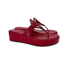 TORY BURCH Miller Wedge Sandal in Tory Red 7