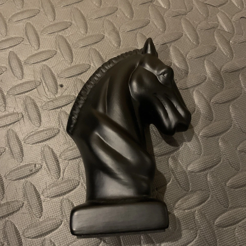 Керамический бюст с черной головой лошади домашний декор - Изображение 2 из 4