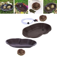 Reptile Bathing Dish Pool Turtle Water Bowl for Bearded Dragons Tortoises