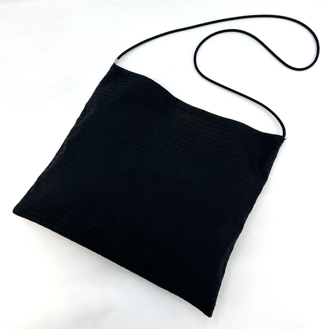 Dior Black Canvas Shoulder Bag Authentic I0719842
