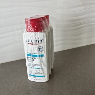 3 Pk Eucerin INTENSIVE REPAIR Lotion for Very Dry Flaky Skin 8.4oz Each | New