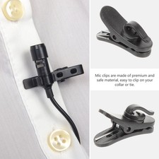 20 Pcs Microphone Clip Lapel Replacement Collar Clamps Holder Cable