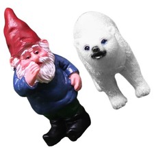 1 set di figurine di orsi in miniatura, piccoli gnomi nani da giardino,