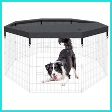 Dog Pet Playpen 8 Panel 24 Inch for Small Medium Pets Indoor Outdoor Only Cov...