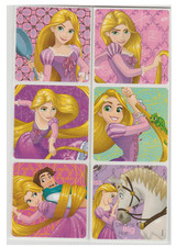 25 Tangled Rapunzel Stickers, 2.5"x2.5" each, Party Favors