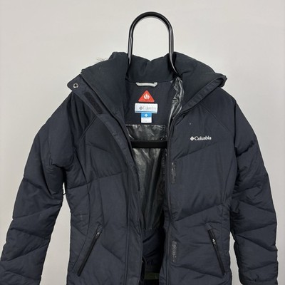 Columbia Omni-Heat gefütterte Damenjacke schwarz gesteppt Kapuze Parka Größe Small