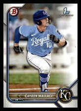 Cayden Wallace 2022 1st Bowman Draft #BD-12 Kansas City Royals Rookie FREE SHIP