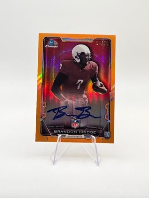 Brandon Bridge 2015 Bowman Chrome RC Auto Orange Refractor SP /50 #RCRA-BB