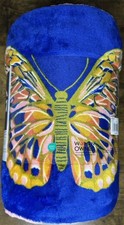 Butterfly Squares Soft Throw Blanket 5' x 6 ft - Multicolor The Big One -New