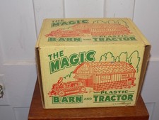 Vintage Marx Magic Barn and Plastic Tractor in Box
