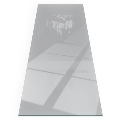 Kamin Unterlage Aus Gehärtetem Glas, Robust & Sicher Farbe Hellgrau 125x50 cm