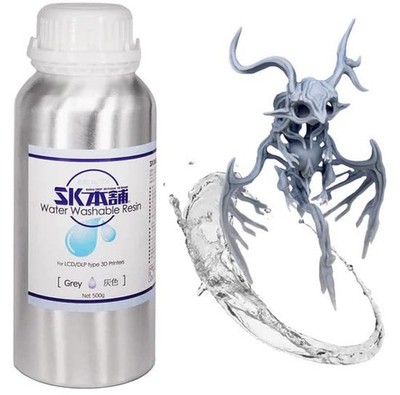 SK Water Washable 3D Printer Rapid Resin LCD UV-Curing Resin 405nm Standard P...