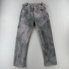 Vintage Levis Jeans Mens 32x30 Fits 30x29 Gray Dyed 501 Made in USA 90s