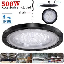 500W LED High Bay Light Low Bay UFO Workshop Warehouse Industrial Garage Lights