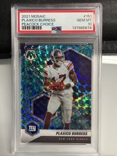 2021 Panini Mosaic Plaxico Burress Choice Prizm Peacock SSP #151 Giants PSA 10
