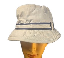 White Bucket Hat 90s Style Vintage