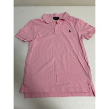 Polo Ralph Lauren Kids Pink Short Sleeve Cotton Pique Polo Shirt Size 7