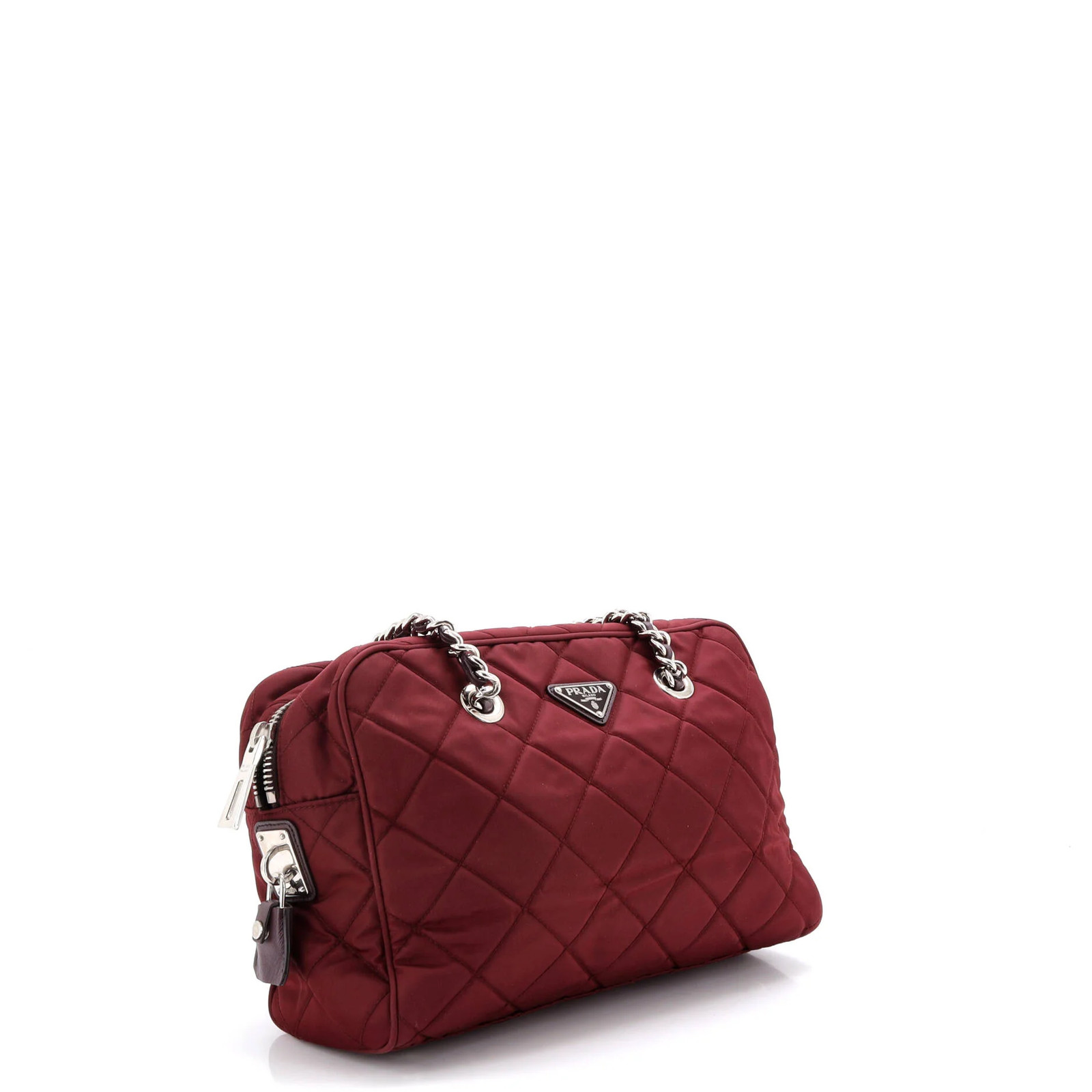 Prada Chain Shoulder Bag Quilted Tessuto Medium thumbnail 2