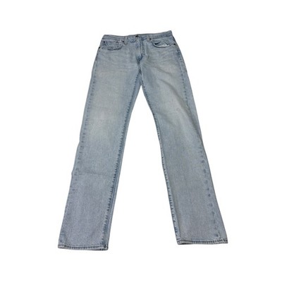 Levis Premium Big E 502 Taper Light Wash Jeans Mens W32 L34 Blue Denim