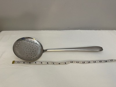 Vintage Effepi Italy 16/10 Stainless Steel Strainer Skimmer Hanging Spoon 