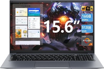 2026 SGIN 15,6'' FHD AI Laptop Beleuchtung Tastatur 16GB RAM + 512GB SSD 3,7GHz