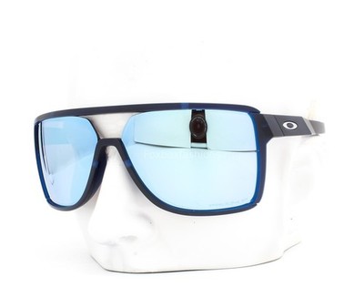 Oakley Castel Sunglasses OO9147-0663 Matte Crystal Blue Prizm Polarized w/Pouch
