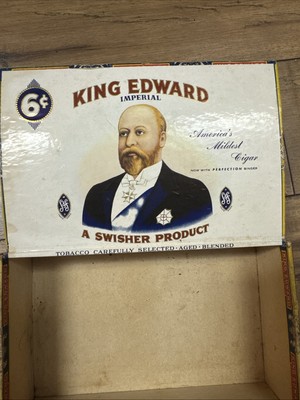 Antique King Edward Imperial Mild Tobacco Box