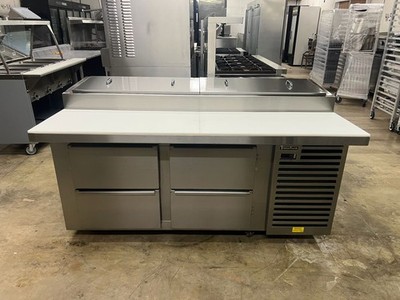 Used 2022 71'' Traulsen TB071SL2S Two Section Refrigerated Glycol Prep Table 115V