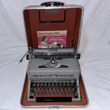 Vintage 1949 Royal Quite Deluxe Portable Typewriter with Case & Manual - Works thumbnail