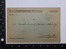 Austria 1917 WWI POW Camp Hart Amstetten Official Cover