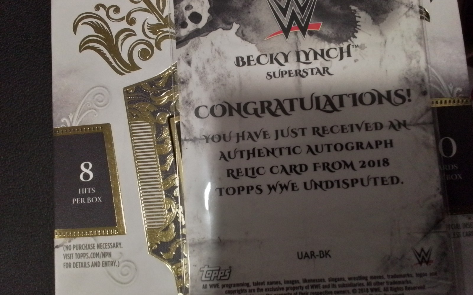 2018 Topps Undisputed Becky Lynch Green Auto Shirt Relic #17 of 50 in the WORLD! view 6