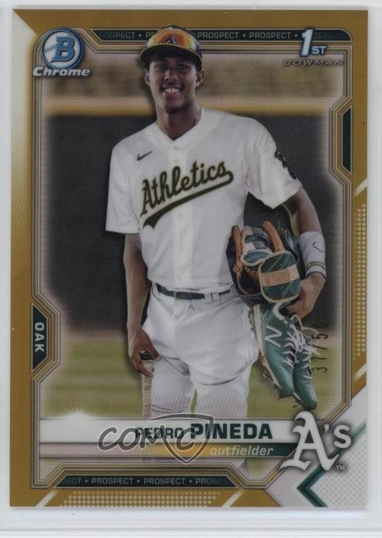 2021 Bowman Chrome Prospects Gold Refractor 37/50 Pedro Pineda #BCP-216