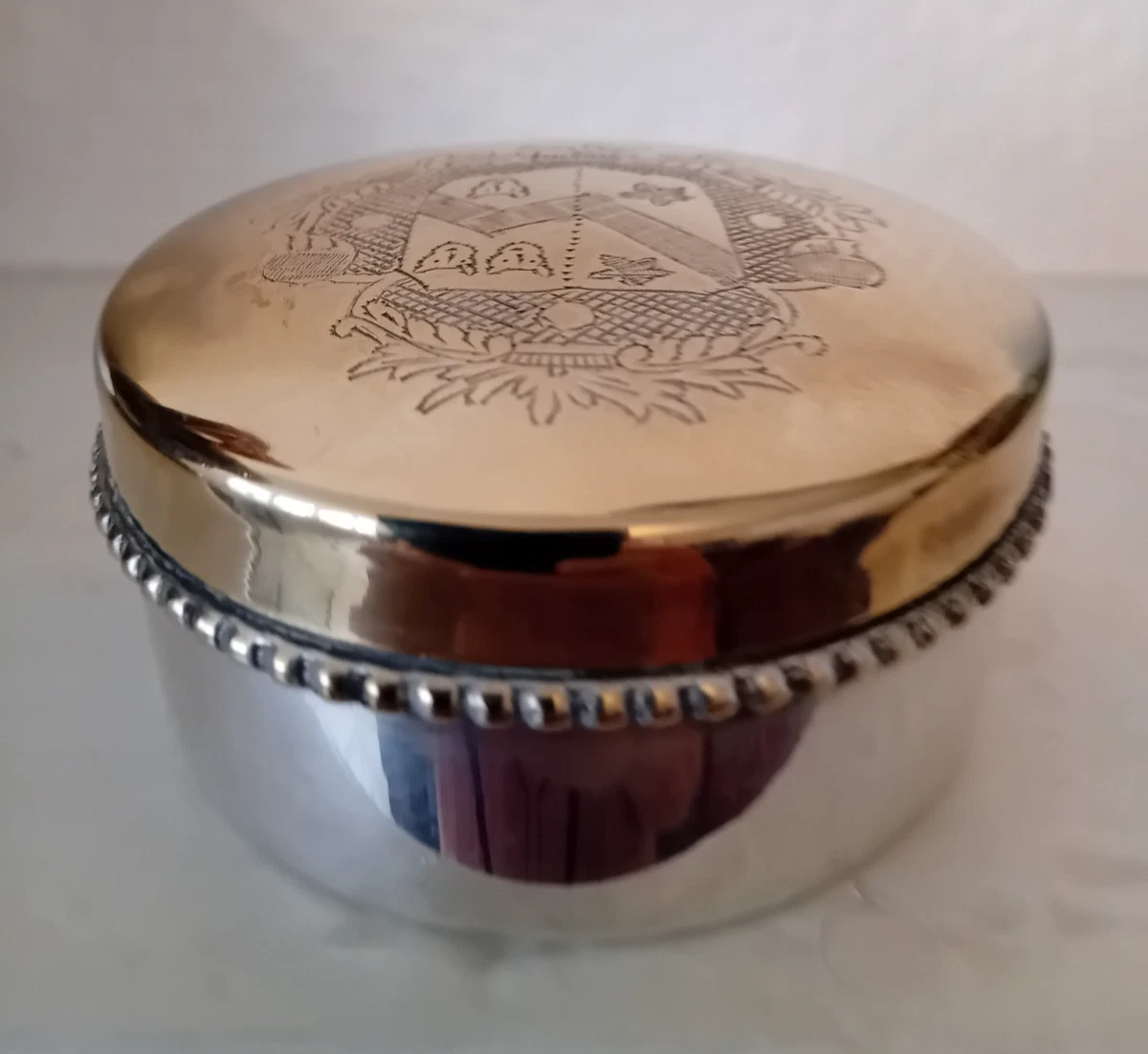 Pot / Sucrer ART DECO Metal argenté Etan Vntage